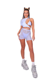 Eyes on u Reversible cut out Top in Blue - Suxceedwomens