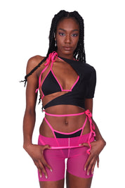 Eyecon Cycle Short in Pink Mesh - Suxceedwomens