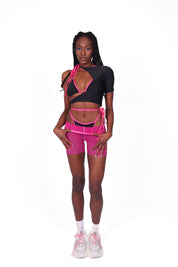 Eyecon Cycle Short in Pink Mesh - Suxceedwomens